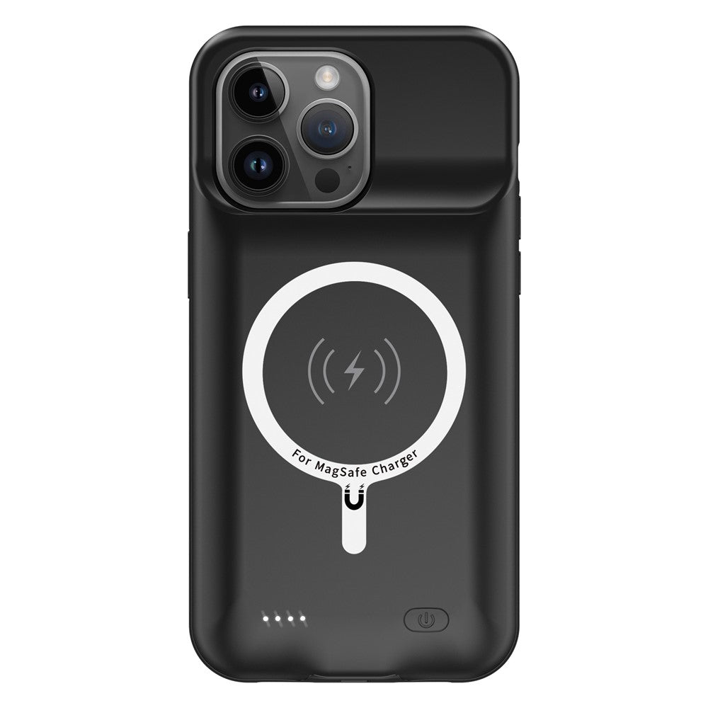 G98S Battery Case for iPhone 15 Pro Max , 8500mAh Power Bank Portable Charging Phone Case Compatible with Magsafe