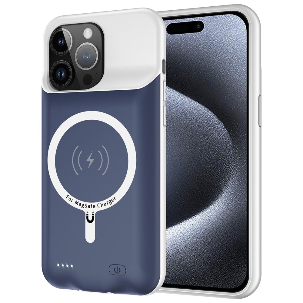 G98S Battery Case for iPhone 15 Pro Max , 8500mAh Power Bank Portable Charging Phone Case Compatible with Magsafe
