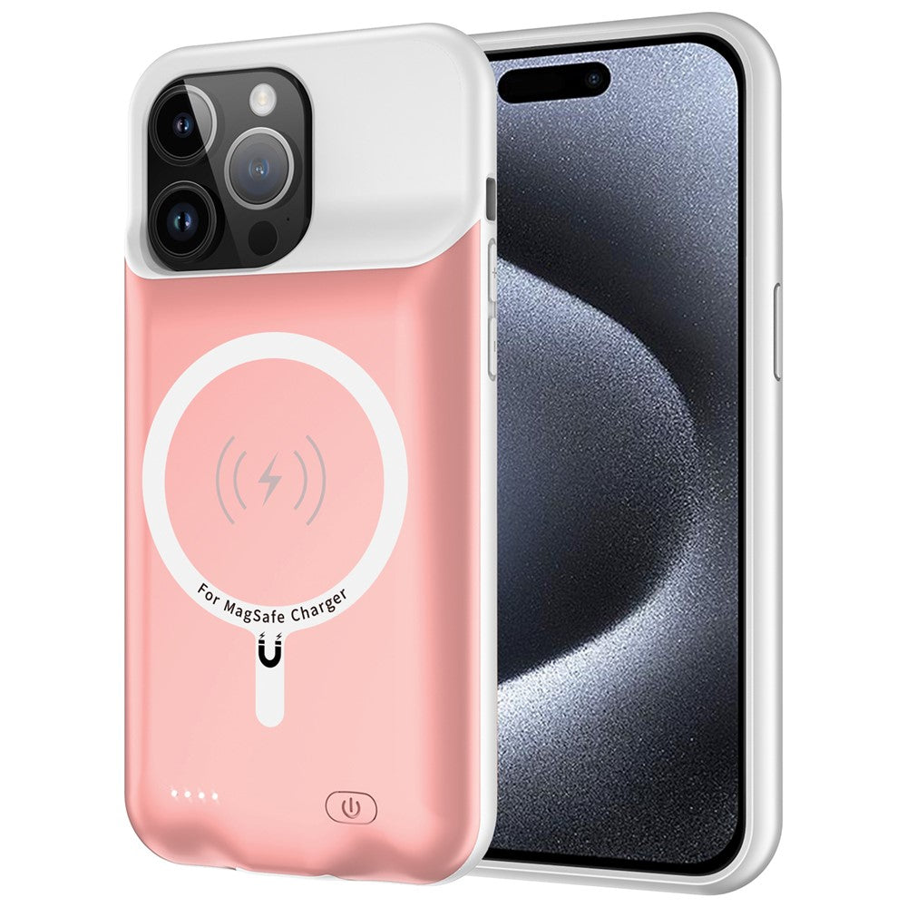 G98S Battery Case for iPhone 15 Pro Max , 8500mAh Power Bank Portable Charging Phone Case Compatible with Magsafe