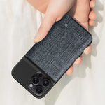 For iPhone 15 Pro Max 6800mAh Battery Case Oxford Cloth Protective Rechargeable Power Bank Phone Cover (No CE Certificate)