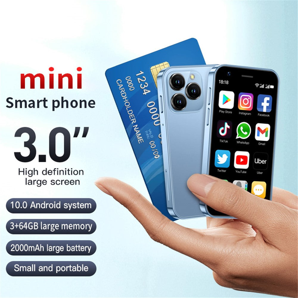 SOYES XS16 3 Inch 4G Mini Smartphone Android 10 5MP Dual SIM Cellphone, 2+16GB