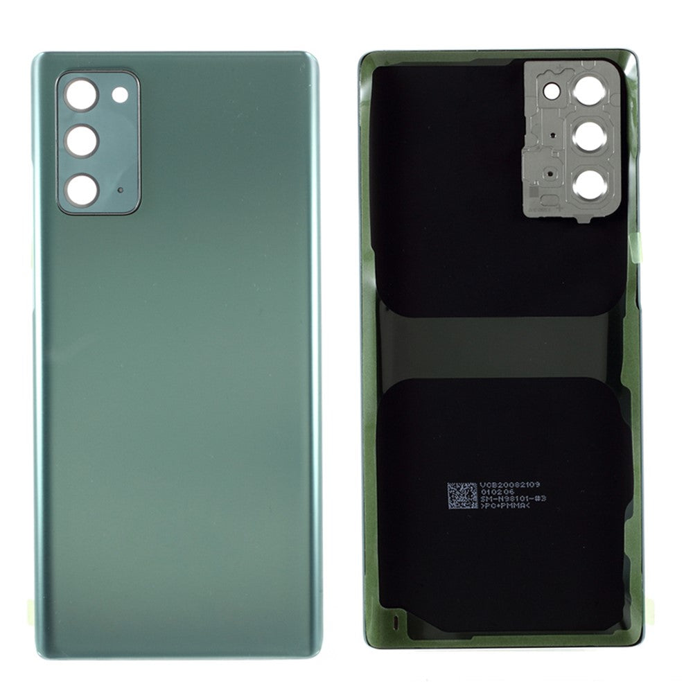 For Samsung Galaxy Note20 N980 N981 OEM Plastic Battery Housing with Adhesive Sticker + Camera Lens Ring Cover