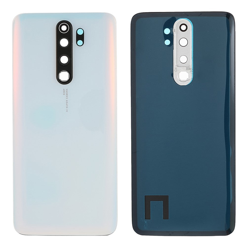 Til Xiaomi Redmi Note 8 Pro batterihus bagcover med kameralinsering cover udskiftning (uden logo)