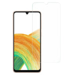 AMORUS skærmbeskyttelse i aluminium-silikonglas til Samsung Galaxy A33 5G, høj transparens, 2.5D-buede kanter, ridsefast