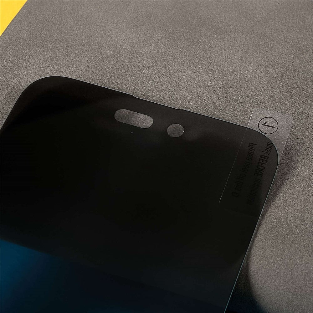 For iPhone 14 Pro Max 6.7 inch Anti-spy Anti-explosion Tempered Glass Full Glue Scratch-resistant HD Full Screen Covering Protector Film