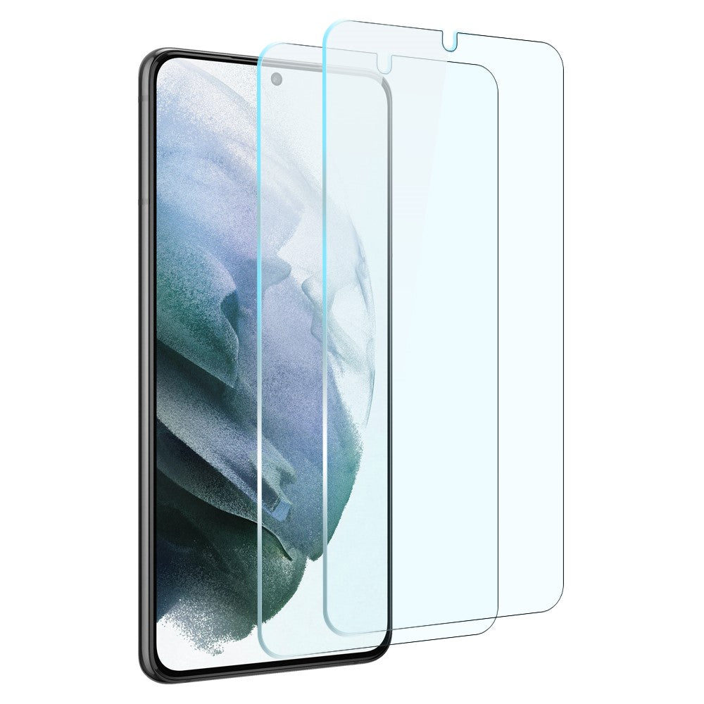 NORTHJO 2 stk./sæt til Samsung Galaxy S21 4G/5G 0,18 mm ultraklar hærdet glasfilm fingeraftryksoplåsning skærmbeskytter