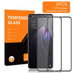 AMORUS 2 stk./pakke hærdet glasfilm til Oppo Reno8 5G (global version) / Reno8 5G, silketryk, fuldklæbende sekundærforstærket fuldskærmsbeskyttelse