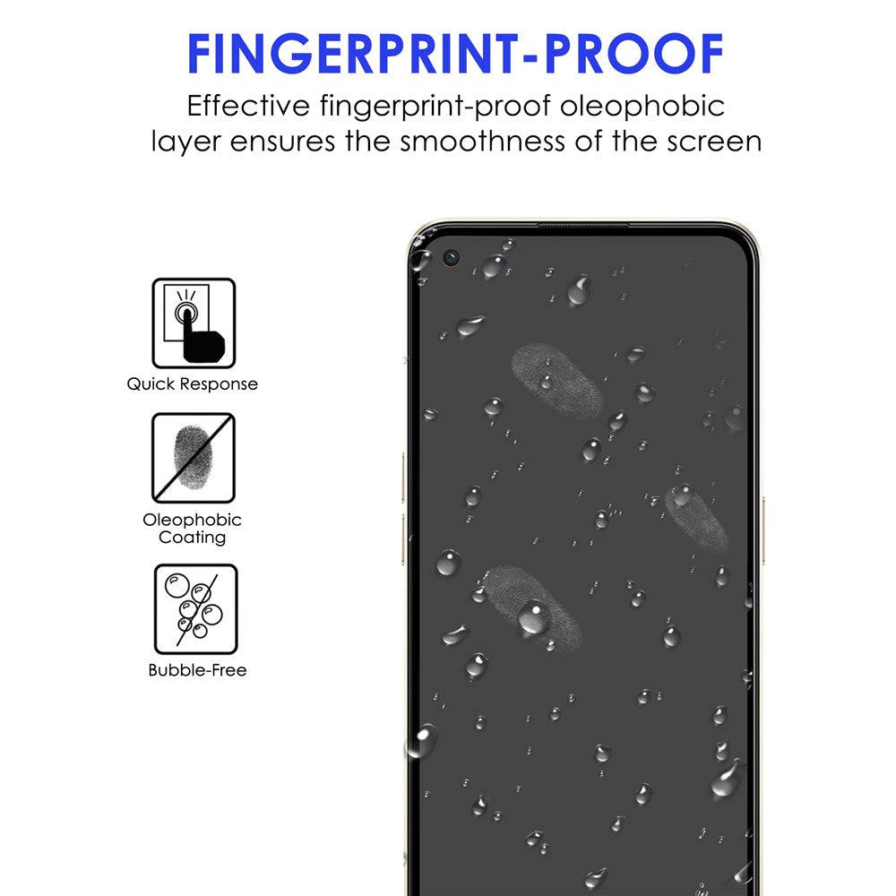 AGC Tempered Glass Film for Oppo Reno8 5G (Global Version) / Oppo Reno8 5G, Full Glue Anti-explosion Black Edge HD Clear Full Screen Protector