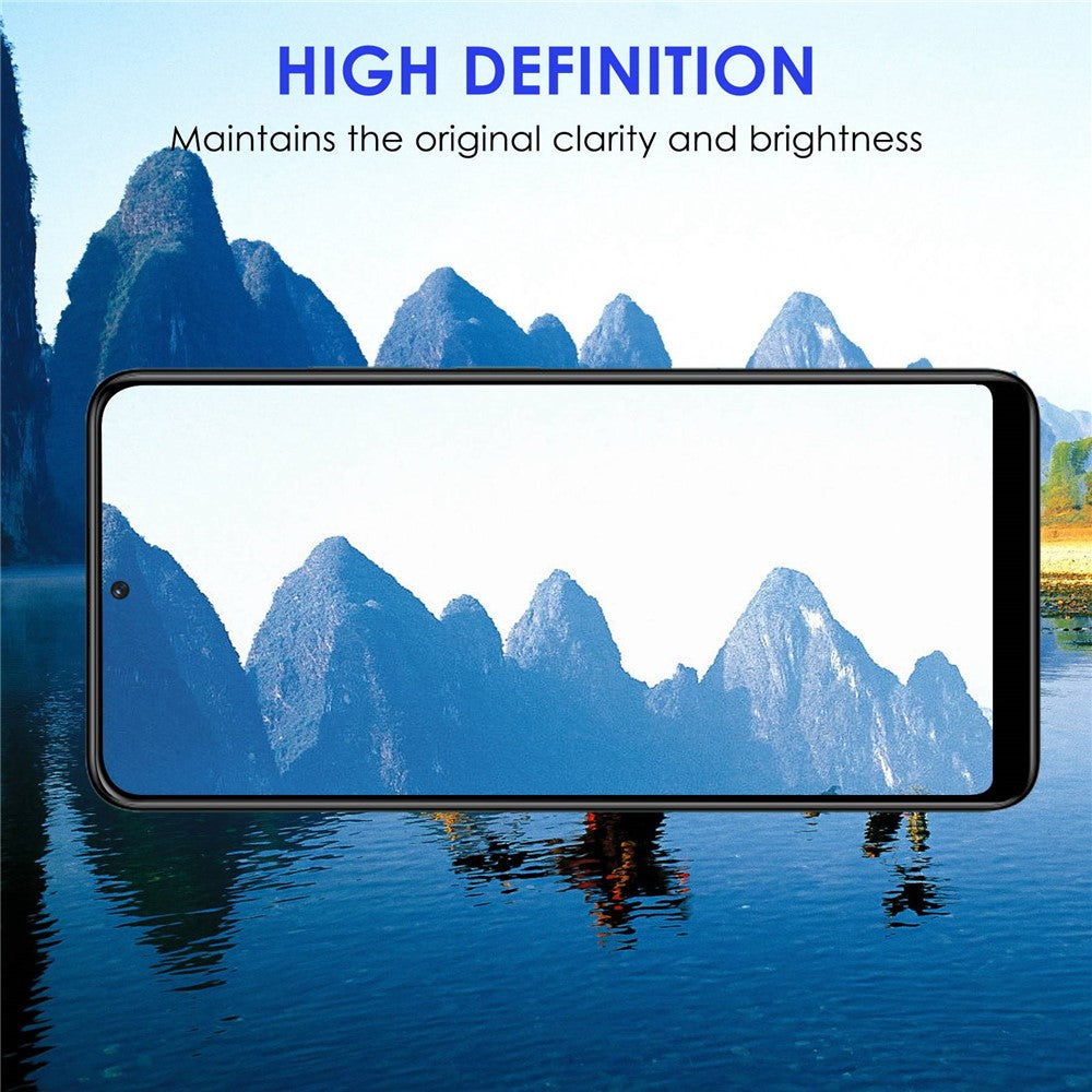 Xiaomi Redmi Note 11T Pro 5G / Note 11T Pro+ 5G / Note 12T Pro 5G / Poco X4 GT 5G / Redmi K50i 5G AGC-glasfilm, fuld dækning, selvklæbende, sort kant, fuldskærmsbeskyttelse