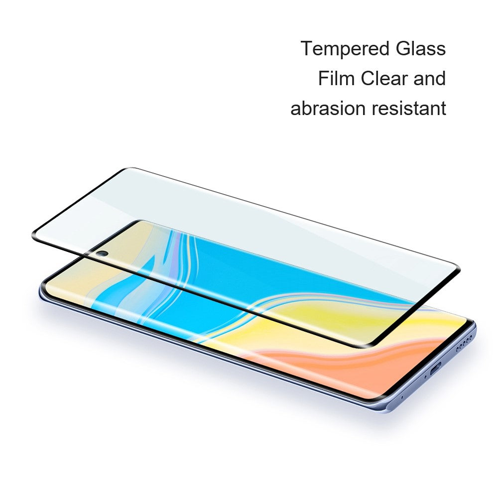 AMORUS For Huawei nova 10 4G Tempered Glass Film 3D Curved Edges Anti-explosion Full Glue Full Screen Protector Silk Printing Edge