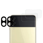 Samsung Galaxy Z Flip4 5G 2 set med 3D-silkestryck, härdat glas, kameralinsfilm + 2,5D HD klart bakre skärmskydd