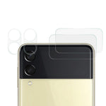 Samsung Galaxy Z Flip4 5G 2 set med 3D-silkestryck, härdat glas, kameralinsfilm + 2,5D HD klart bakre skärmskydd