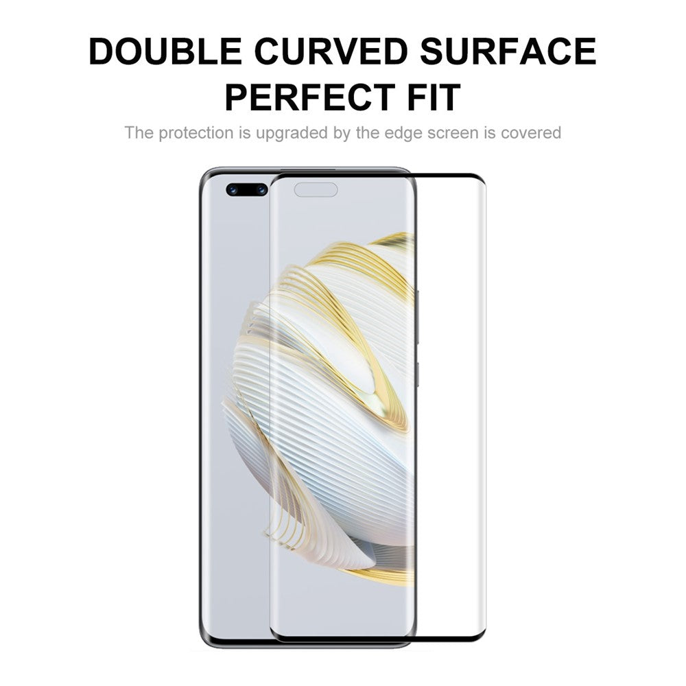 ENKAY HAT PRINCE For Huawei nova 10 Pro 4G Tempered Glass Screen Protector 3D Curved Side Glue Full Cover Film Support Fingerprint Unlock
