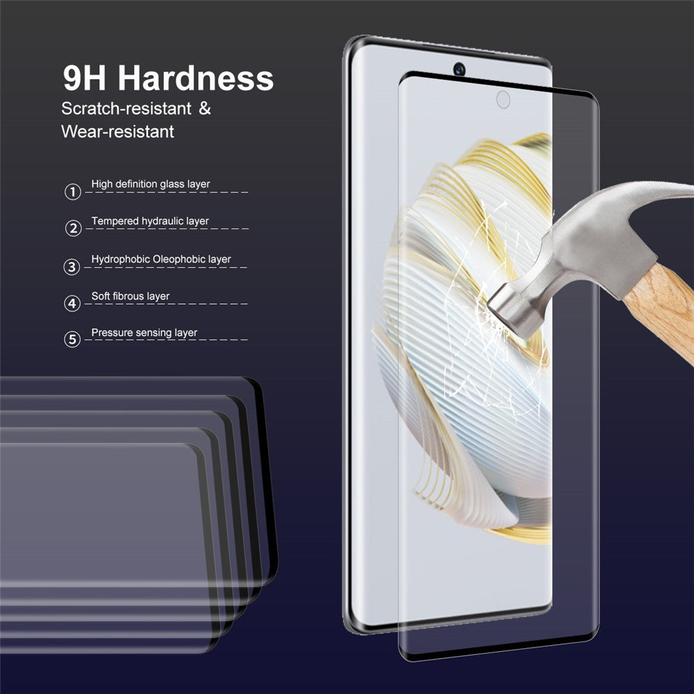 ENKAY HAT PRINCE 2Pcs / Set for Huawei nova 10 4G 3D Curved Tempered Glass Screen Protector Support Fingerprint Unlock