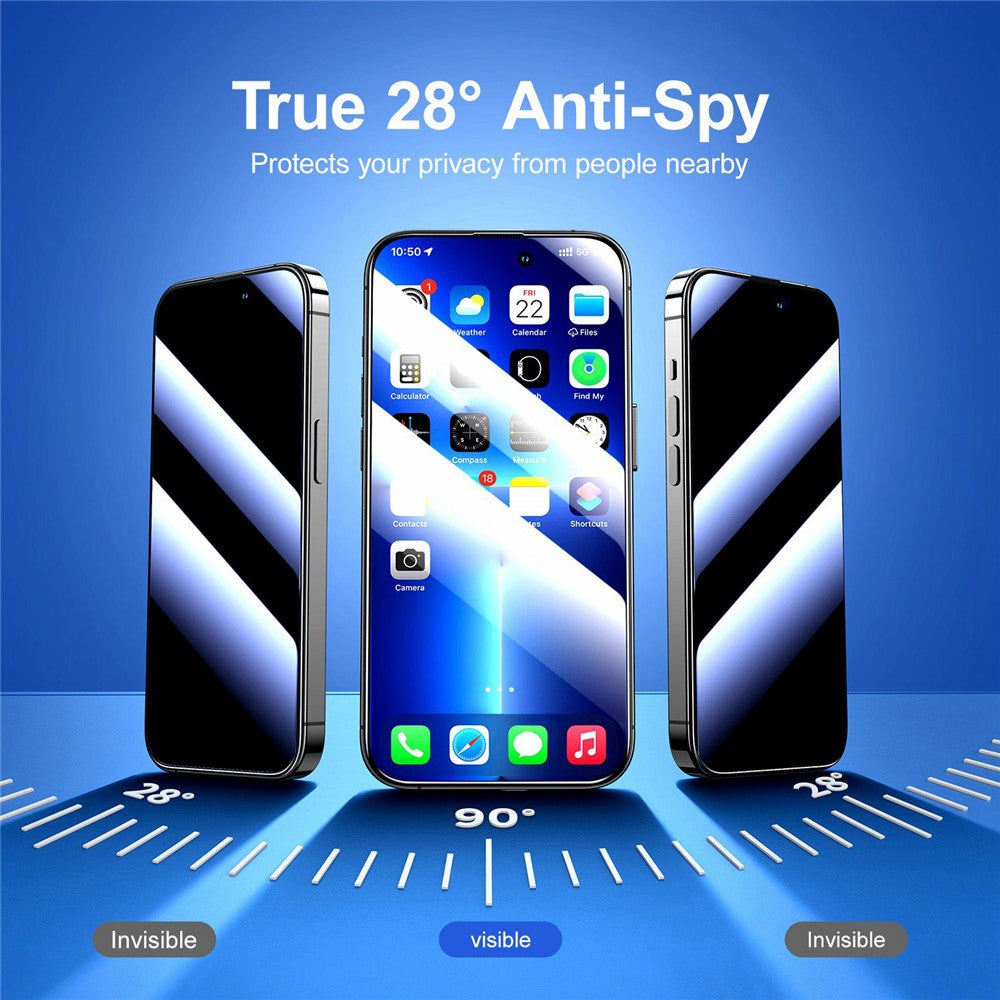 JOYROOM JR-P03 Skärmskydd med silkestryck för iPhone 14 Plus, Anti-spionage heltäckande reptålig härdat glasfilm