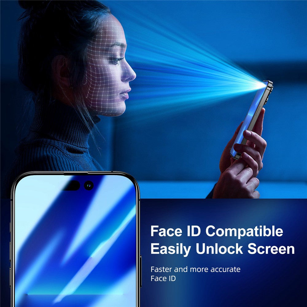 JOYROOM JR-P03 Skärmskydd med silkestryck för iPhone 14 Plus, Anti-spionage heltäckande reptålig härdat glasfilm