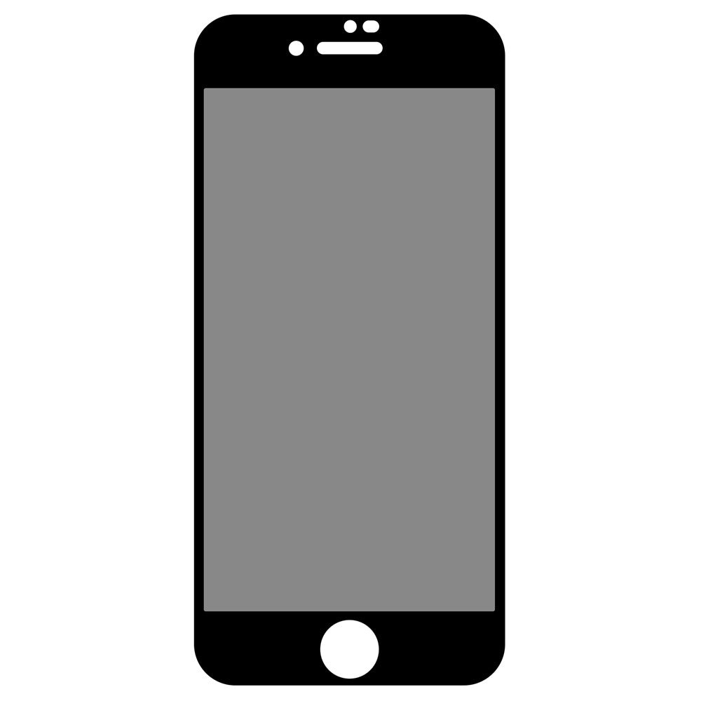 For iPhone SE (2022) / (2020) / 7 / 8 4.7 inch Anti-spy Full Screen Protector Full Glue Silk Printing High Aluminium-silicon Glass Film