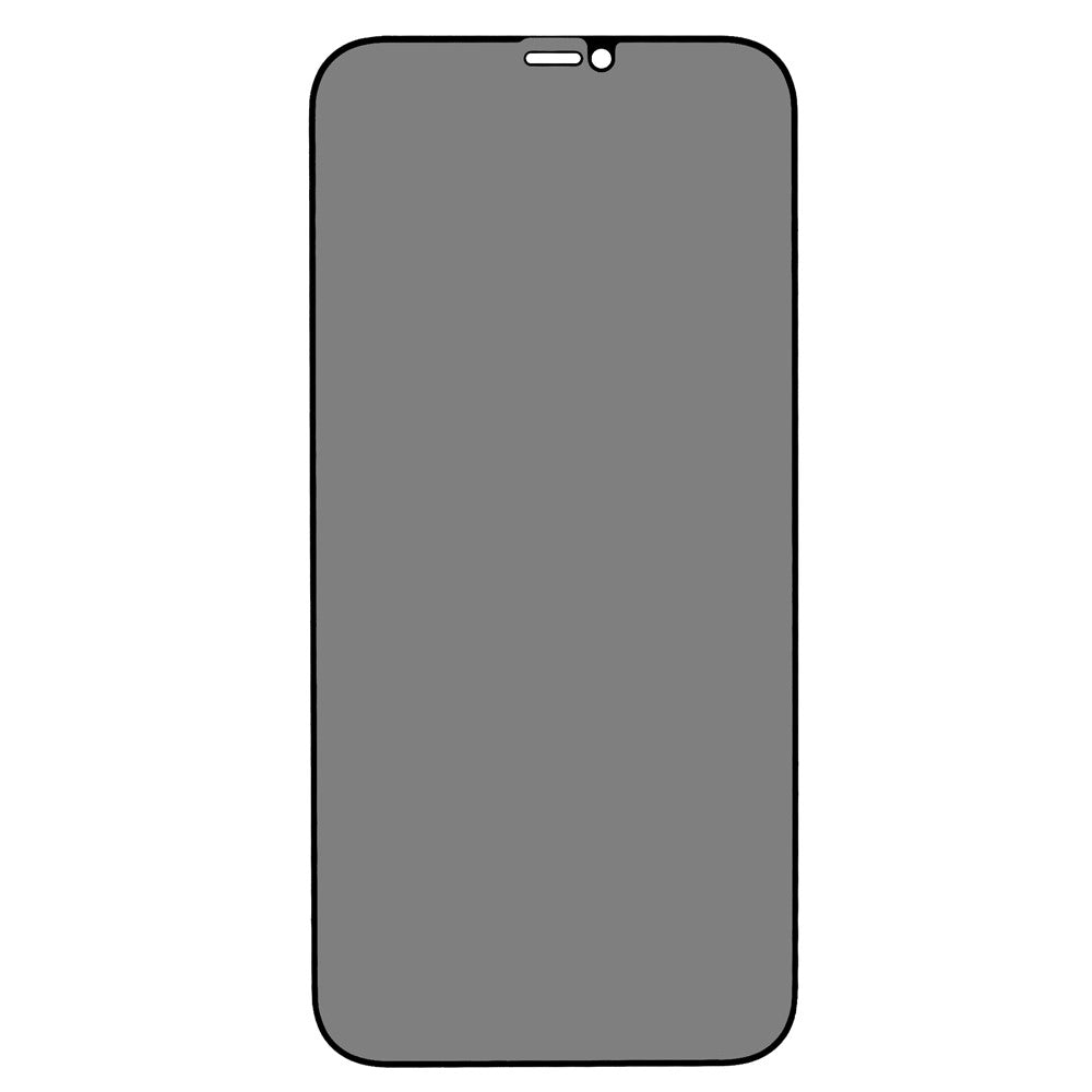 Fulddækkende antispion-skærmbeskyttelse til iPhone 12 Pro Max 6,7 tommer, fulddækkende film med tryk i højt aluminium-kiselglas og silkeblød skærm