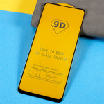 9D härdat glasfilm för Oppo Reno8 Lite 5G, högtransparent silkestryck sidolim helskärm 9H slitstarkt skärmskydd