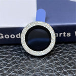 For iPhone 13 6.1 inch / 13 mini  2Pcs / Set Glitter Ring Design Anti-scratch Tempered Glass Camera Lens Protector Guard Film