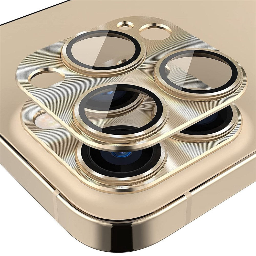 HAT PRINCE ENKAY For iPhone 14 Pro 6.1 inch / 14 Pro Max 6.7 inch Camera Lens Protector Aluminum Alloy + Tempered Glass Full Cover HD Clear Anti-scratch One-Piece Lens Film