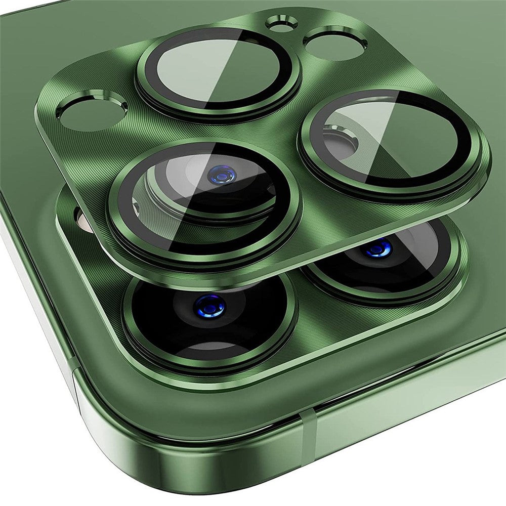 HAT PRINCE ENKAY For iPhone 14 Pro 6.1 inch / 14 Pro Max 6.7 inch Camera Lens Protector Aluminum Alloy + Tempered Glass Full Cover HD Clear Anti-scratch One-Piece Lens Film