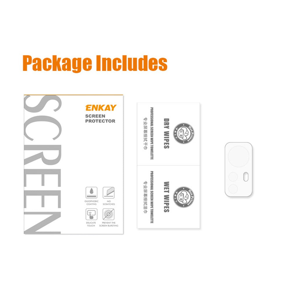 ENKAY HAT PRINCE För Xiaomi 12 Pro 5G / 12 Pro (Dimensity) 5G / 12S Pro 5G Högkvalitativt aluminium-kiselglaskameralinsskydd 0,2 mm 9H Heltäckande Film