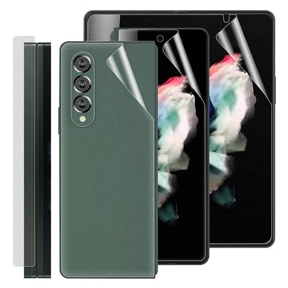 Til Samsung Galaxy Z Fold4 5G 1 sæt front- og bagside blød TPU-film Anti-ridse Fuld dækkende beskyttelsesfilm