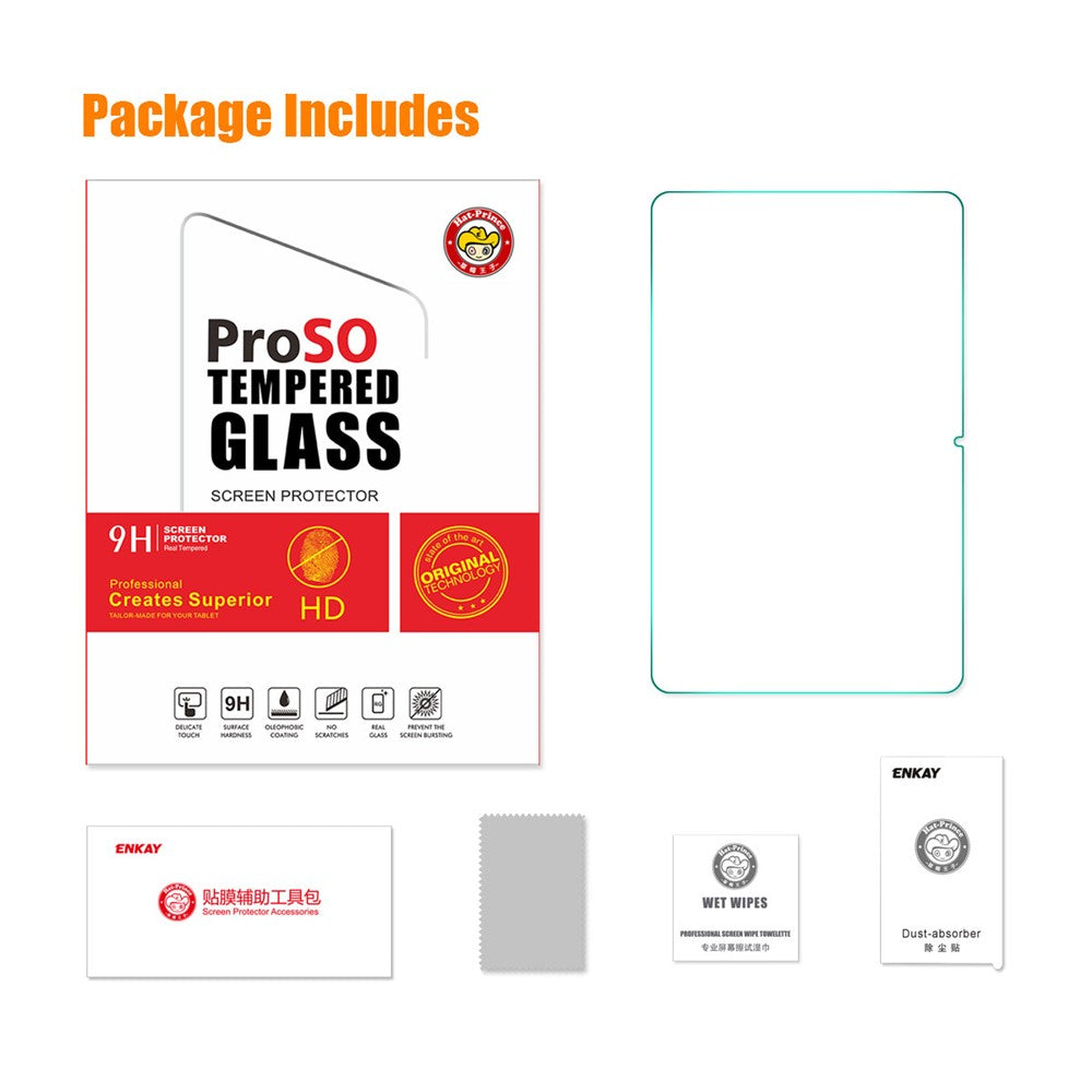 ENKAY HAT PRINCE Tempered Glass Film For Oppo Pad Air Full Glue 0.33mm 9H 2.5D Arc Edge Screen Protector