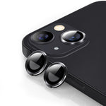 ENKAY HAT PRINCE For iPhone 14 6.1 inch / 14 Plus 1 Set Camera Lens Protector HD Anti-explosion Tempered Glass Aluminum Alloy Ring Film