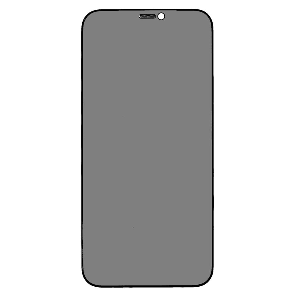 Til iPhone 12 Pro Max 6,7 tommer Højt aluminium-siliciumglas privatlivsskærmbeskytter Silketryk Fuld dækning Fuld lim Antistatisk støvtæt film med automatisk justeringsværktøj
