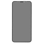 iPhone 11 Pro Max / XS Max 6,5 tums skärmskydd med sidentryck, heltäckande aluminium-kiselglas, antistatisk film med dammtätt nät
