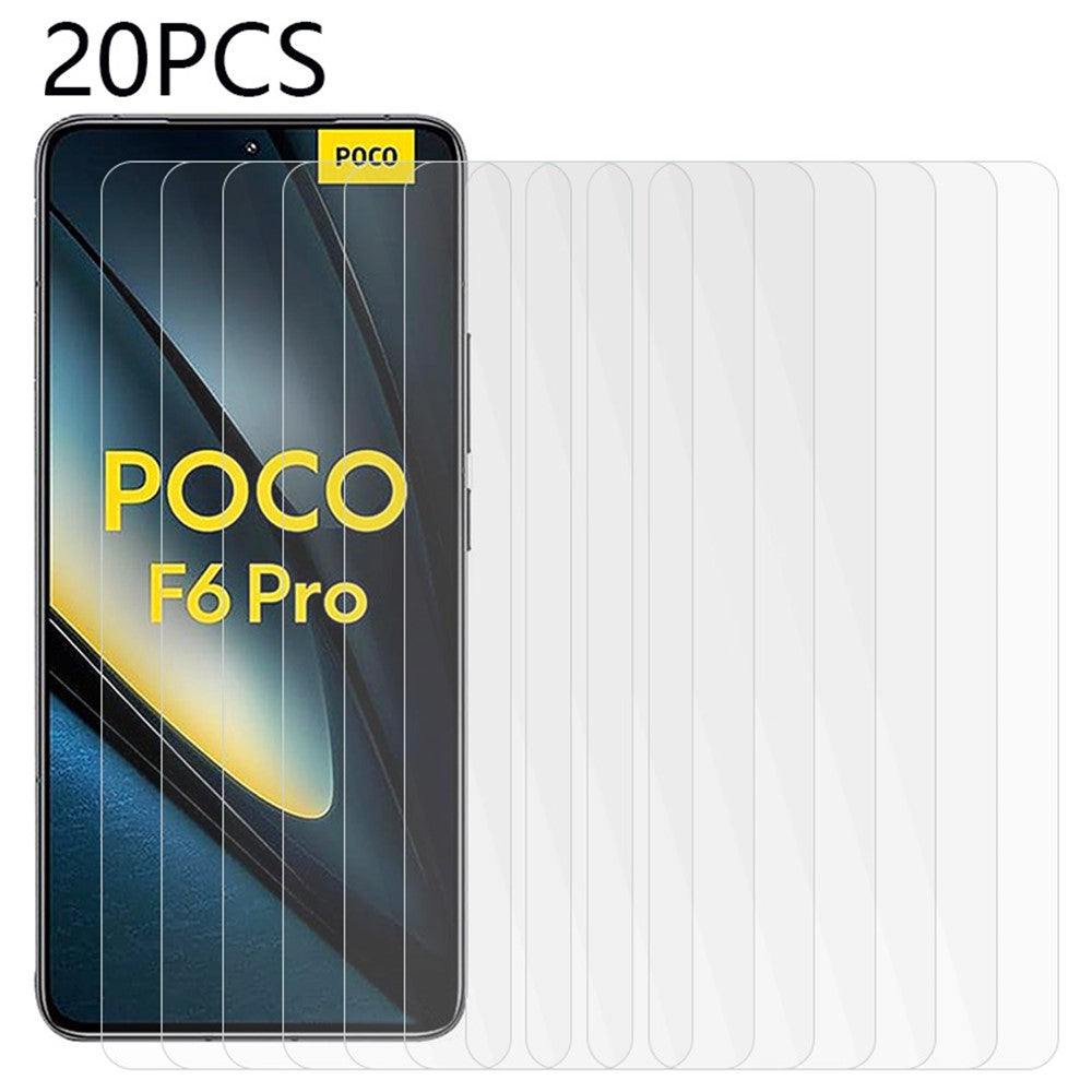 20PCS For Xiaomi Poco F6 Pro 5G / Redmi K70 5G / K70 Pro 5G Screen Protector Tempered Glass 2.5D Film