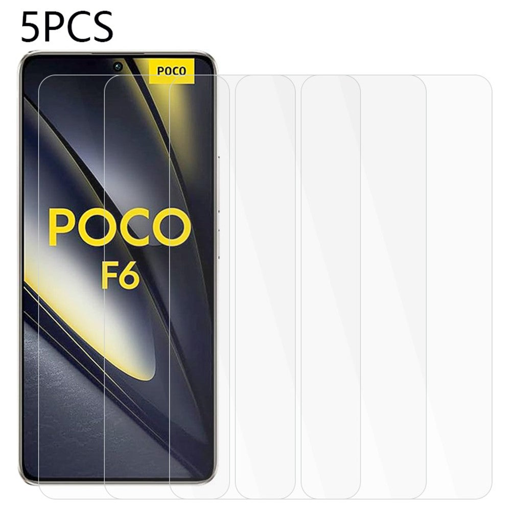 5PCS For Xiaomi Poco F6 5G / Redmi Turbo 3 5G Screen Protector Tempered Glass Film 2.5D 0.3mm Anti-Scratch