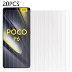 20 st för Xiaomi Poco F6 5G / Redmi Turbo 3 5G härdat glas skärmskydd hög transparens skyddsfilm