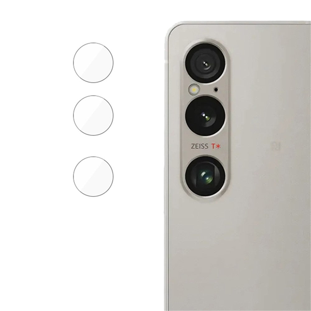 Til Sony Xperia 1 VI Kameralinsebeskytter Ridsefast Hærdet Glas Linsefilm