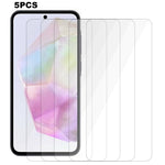 5 STK Til Samsung Galaxy M35 5G Hærdet Glas Skærmbeskytter 2.5D 0.3mm Følsom Touch