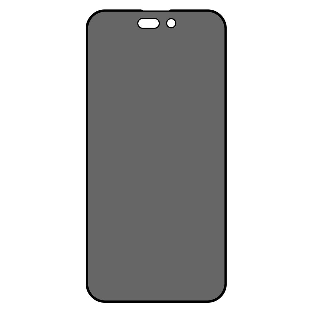 For iPhone 14 Pro Max 6.7 inch Full Coverage Anti-Spy Tempered Glass Film Full Glue Silk Printing Screen Protector