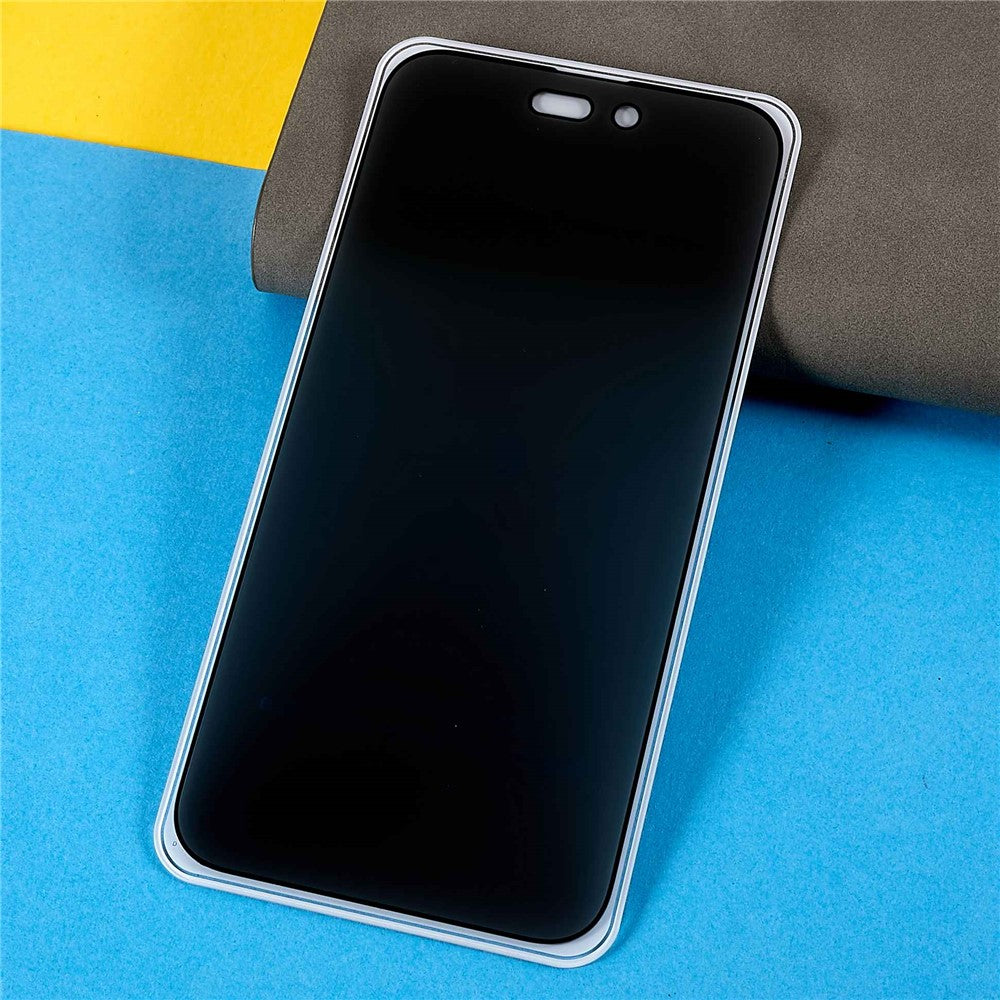 For iPhone 14 Pro Max 6.7 inch Full Coverage Anti-Spy Tempered Glass Film Full Glue Silk Printing Screen Protector
