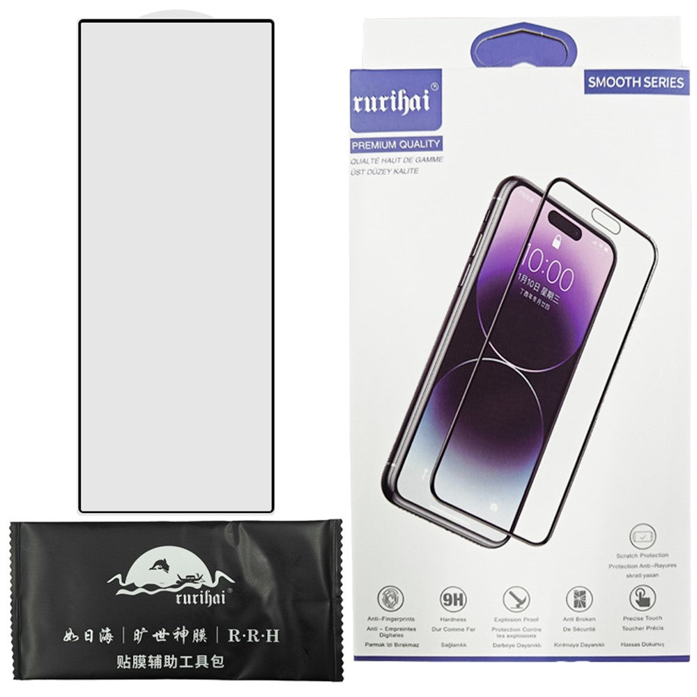 RURIHAI For Samsung Galaxy Z Fold6 5G Full Screen Protector 0.26mm 2.5D High Aluminium-Silicon Glass Film
