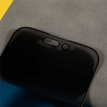 Til iPhone 14 Pro Max 6,7 tommer Anti-spion Mat Hærdet Glas Kant med Lyse Silketryk Fuld Dækning Fuld Lim Skærmbeskytter