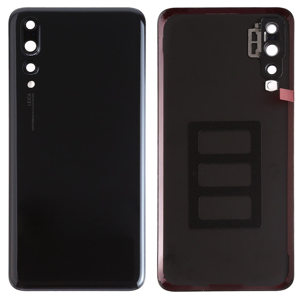 Til Huawei P20 Pro Batteridæksel med Klæbemærke+Kameraglas