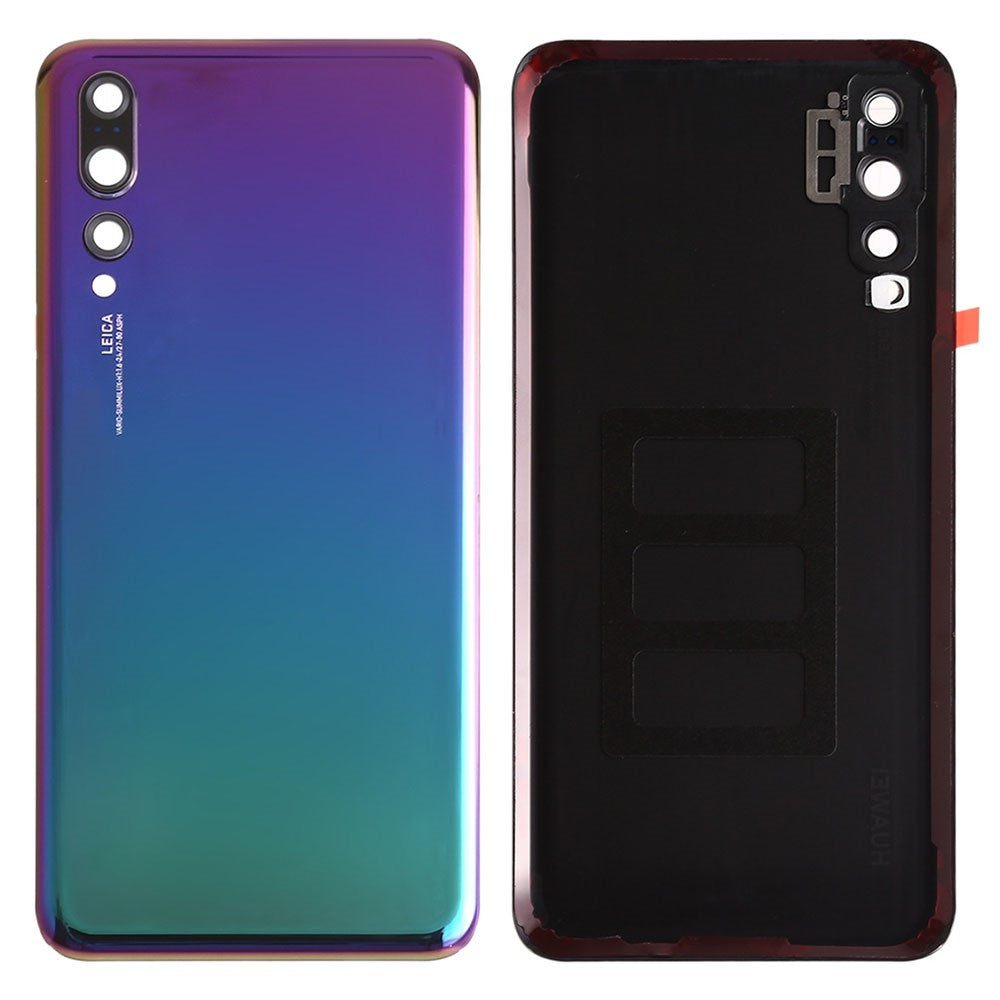 Til Huawei P20 Pro Batteridæksel med Klæbemærke+Kameraglas