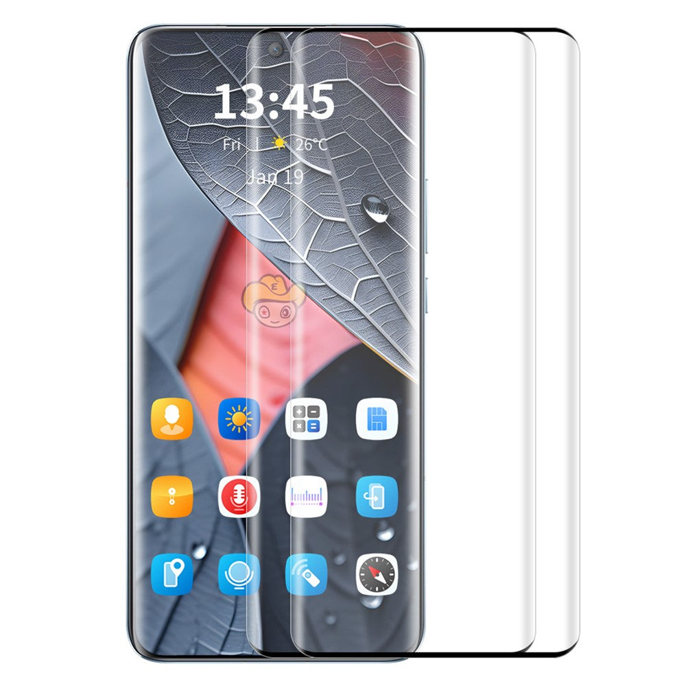 ENKAY HAT PRINCE 2PCS for Huawei Pura 70 Pro / 70 Pro+ / 70 Ultra Clear Screen Protector 3D Curved Side Glue Tempered Glass Support Fingerprint Unlock