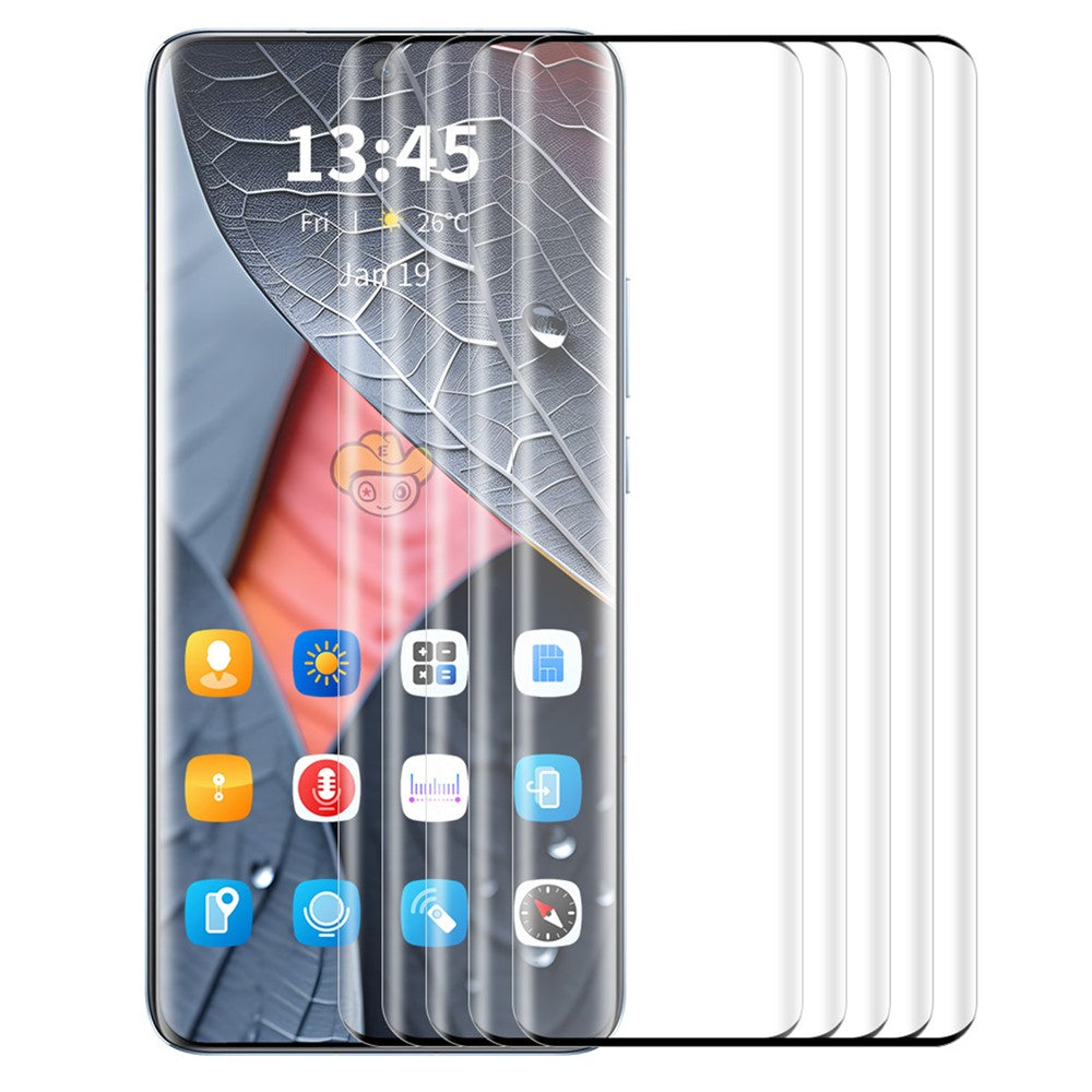 ENKAY HAT PRINCE 5 st för Huawei Pura 70 Pro / Pura 70 Pro+ / Pura 70 Ultra skärmskydd härdat glas stöd för fingeravtryckslåsning