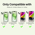 NORTHJO 3 Sets for iPhone 15 / 15 Plus / 14 / 14 Plus Lens Protector Glitter Metal Ring Tempered Glass Lens Film