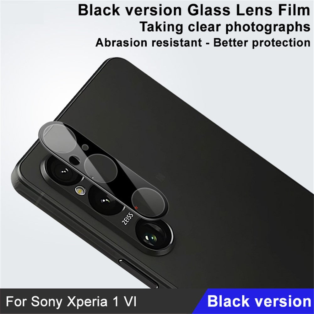 IMAK For Sony Xperia 1 VI Tempered Glass Camera Lens Protector Anti-Scratch (Black Version)