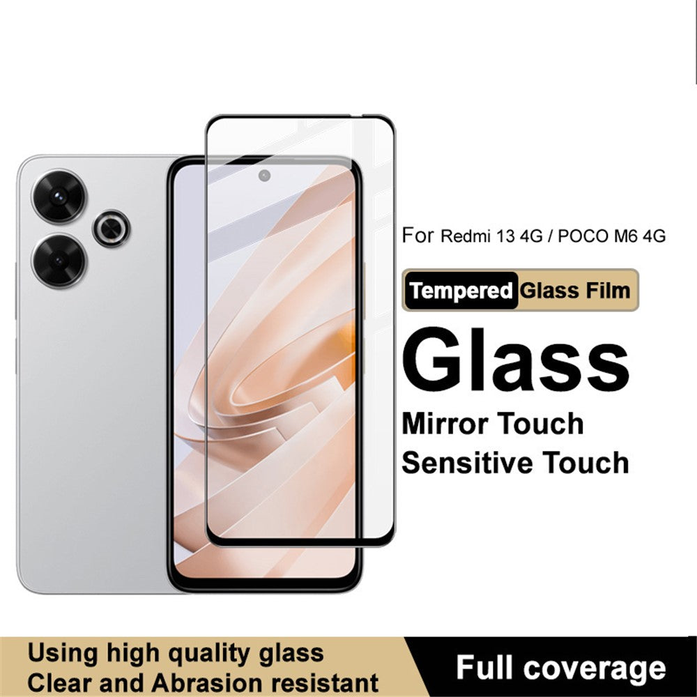 IMAK Pro+-serien för Xiaomi Redmi 13 5G / 13 4G / Note 13R 5G / Poco M6 4G skärmskydd härdat glasfilm
