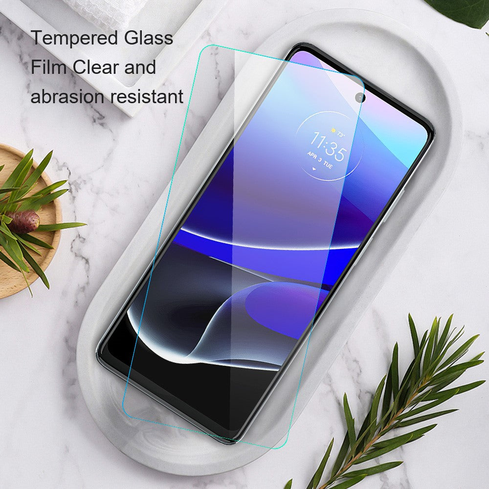 AMORUS til Motorola Moto E14 4G / G04 4G / G04s 4G / G24 4G Skærmbeskytter 2.5D Anti-eksplosion Høj Aluminiums-silicium Glasfilm