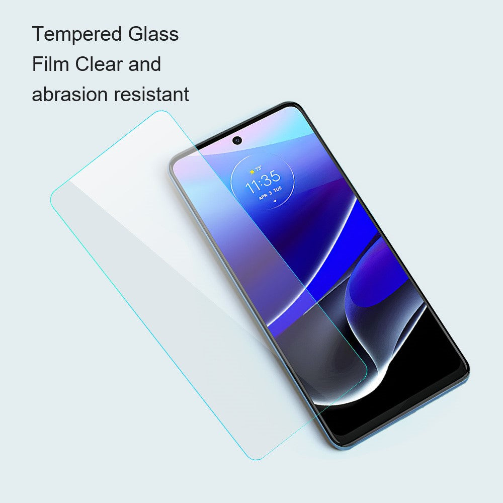 AMORUS til Motorola Moto E14 4G / G04 4G / G04s 4G / G24 4G Skærmbeskytter 2.5D Anti-eksplosion Høj Aluminiums-silicium Glasfilm